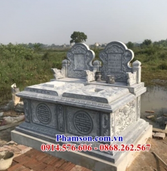 lăng mộ đá đôi nguyên khối - mồ đá xanh ninh bình