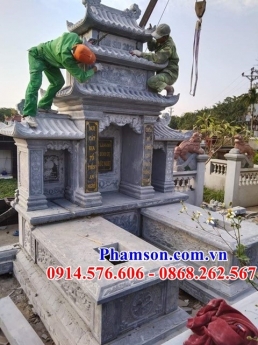 lăng mộ đá đôi nguyên khối - mồ đá xanh ninh bình