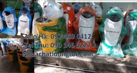 thùng rác con vật, sọt rác hình thú, thùng rác cá chép, sọt rác con voi, sọt rác cá heo