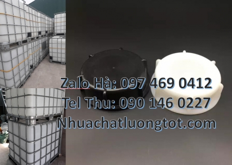Tank IBC 1000L, mua bồn nhựa 1000 lít, Thùng nhựa 1000 lít cũ, Bồn đựng hóa chất, Tank nhựa trắng 1