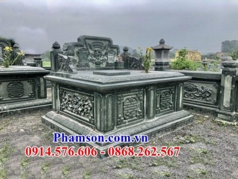 lăng mộ đá đôi nguyên khối - mồ đá xanh ninh bình