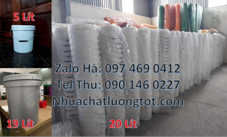 Thùng nhựa nắp đậy 16l, Vỏ thùng đựng sơn 20 lít, Vỏ thùng đựng sơn 22 lít, Xô nhựa 22l đựng