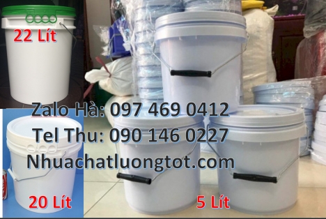 Thùng nhựa nắp đậy 16l, Vỏ thùng đựng sơn 20 lít, Vỏ thùng đựng sơn 22 lít, Xô nhựa 22l đựng