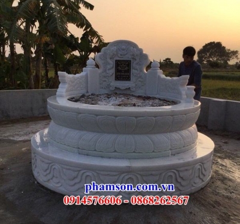 Lăng mộ tròn đá xanh đẹp phù hợp với phong thủy