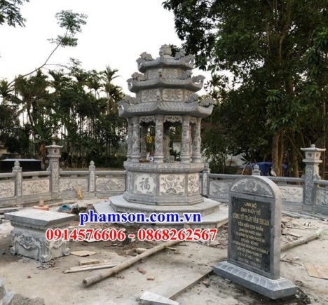 Lăng mộ tròn đá xanh đẹp phù hợp với phong thủy