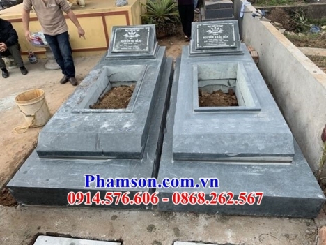 lăng mộ đá đôi nguyên khối - mồ đá xanh ninh bình