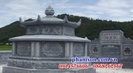 Lăng mộ tròn đá xanh đẹp phù hợp với phong thủy