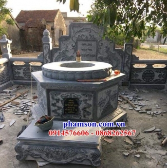 Lăng mộ tròn đá xanh đẹp phù hợp với phong thủy