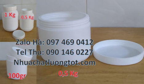 Hũ nhựa 100 gram, hũ 200g đựng đậu phộng, hũ đựng kẹo 200 gram, hũ nhựa 250 gr đựng thực phẩm, cung