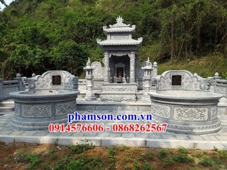 Lăng mộ tròn đá xanh đẹp phù hợp với phong thủy