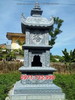 93- Tháp bảo mộ mồ mả gia đình ông bà bằng đá Hậu Giang Bắc Cạn