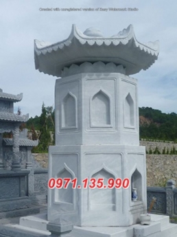 93- Tháp bảo mộ mồ mả gia đình ông bà bằng đá Hậu Giang Bắc Cạn