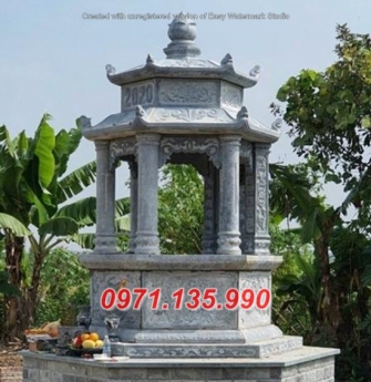 93- Tháp bảo mộ mồ mả gia đình ông bà bằng đá Hậu Giang Bắc Cạn