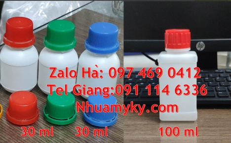 chai nhựa đựng thuốc thủy sản, chai nhựa đựng nông dược, chai nhựa nắp garanti, Chai nhựa giá sỉ 1