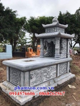 lắp đặt mồ đá hai mái cà mau - mộ đá hai đao có mái che