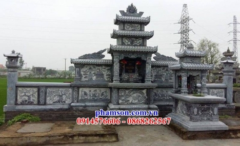 lắp đặt mồ đá hai mái cà mau - mộ đá hai đao có mái che