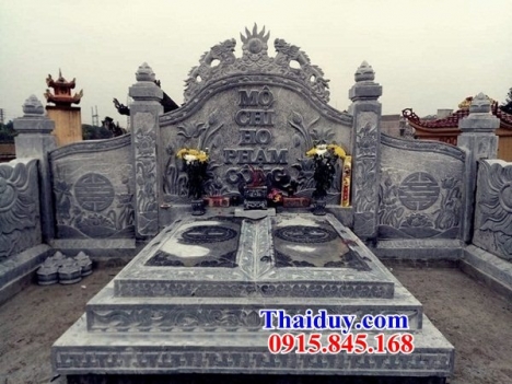 giá bán mộ đá đôi ninh bình đẹp - lăng mộ khối liền nhau