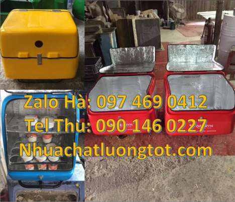 Thùng giao cafe, Thùng shipper, Thùng giao bánh bao, Thùng giao café, thùng giao trà sữa di động Thù