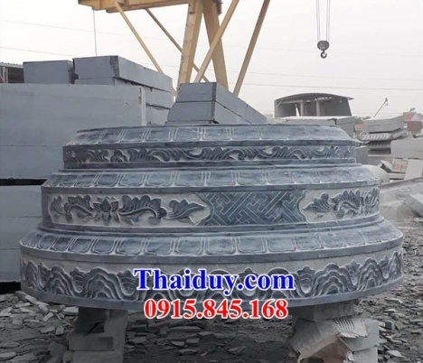 xây mộ tròn bằng đá khối - mồ đá để tro hài cốt