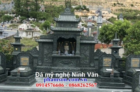 xây mộ đá xanh rêu lâm đồng đẹp - lăng mộ đá cao cấp