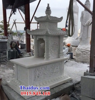 mẫu mộ đá hai mái đao đơn giản đẹp - mộ đá thái duy
