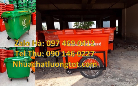 bán sỉ xe rác 1000l Xe gom rác công nghiệp 1000l, Xe chở rác 660 lít, xe chở rác 1000 lít, Xe gom rá