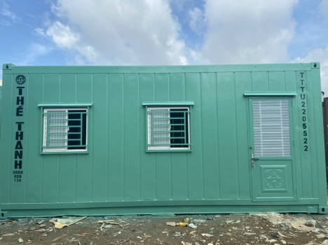 Container văn phòng 20F làm từ cont lạnh sẵn tại bãi