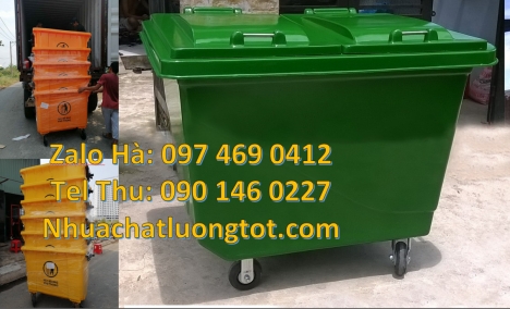 bán sỉ xe rác 1000l Xe gom rác công nghiệp 1000l, Xe chở rác 660 lít, xe chở rác 1000 lít, Xe gom rá