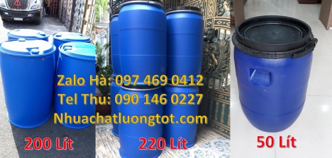 Phuy nhựa đựng axit, Giá bán thùng phi nhựa 220l, Thùng phi 120l đựng phân bón, Thùng Phuy Nhựa 220