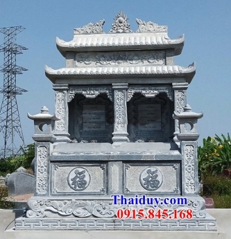 giá bán mộ đá đôi ninh bình đẹp - lăng mộ khối liền nhau