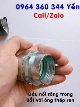 Đầu nối kín nước với ống thép trơn, ống thép ren