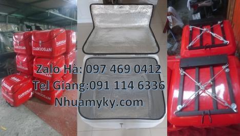Thùng giữ nhiệt xe máy, Thùng giao hải sản, Thùng giao bia ướp lạnh, Thùng giao cơm, thùng nhựa, Thù