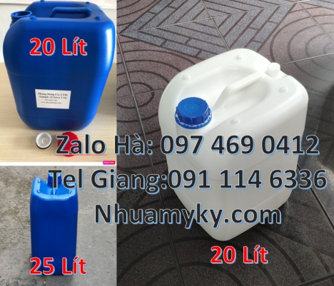 can 25l xanh Can nhựa 25 lít vuông xanh đựng axit can 20l giá rẻ, can 25l trắng, Can nhựa 30 lít dẹ