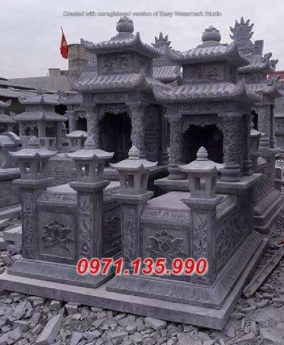 Mẫu mộ đá đẹp hà nôi + lăng mộ 2 mái bằng đá nguyên khối