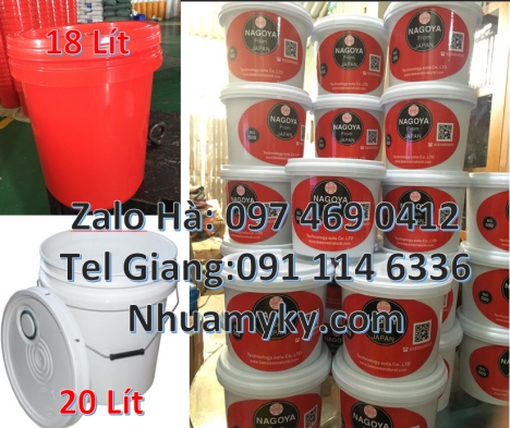 Xô nhựa đựng sơn 22 lít. Thùng sơn 5l quai nhựa, Xô nhựa 22 lít, thùng nhựa 19 l quai sắt Vỏ thù