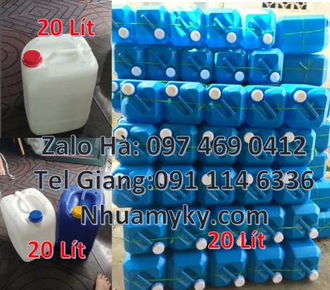 can 25l xanh Can nhựa 25 lít vuông xanh đựng axit can 20l giá rẻ, can 25l trắng, Can nhựa 30 lít dẹ