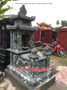Mẫu mộ đá đẹp hà nôi + lăng mộ 2 mái bằng đá nguyên khối