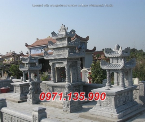 Mẫu mộ đá đẹp hà nôi + lăng mộ 2 mái bằng đá nguyên khối
