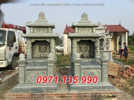 Mẫu mộ đá đẹp hà nôi + lăng mộ 2 mái bằng đá nguyên khối