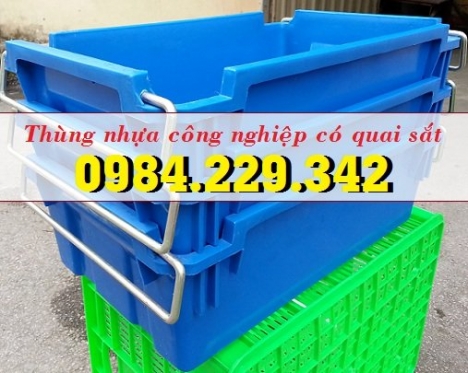 Hộp nhựa quai sắt, hộp nhựa có quai, thùng nhựa quai sắt, thùng nhựa A2, sóng nhựa bít có quai, sóng