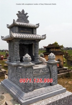Mẫu mộ đá đẹp hà nôi + lăng mộ 2 mái bằng đá nguyên khối