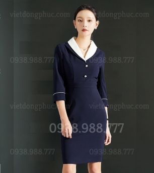 Mẫu váy đồng phục công sở đẹp toàn diện về thiết kế và chất lượng