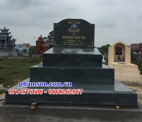 Mẫu mộ đơn giản xây bằng đá - mộ tam cấp đá