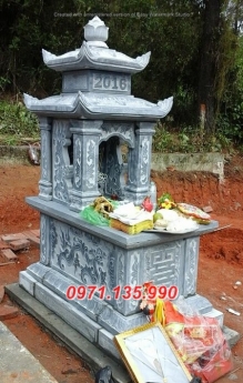 Mẫu mộ đá đẹp hà nôi + lăng mộ 2 mái bằng đá nguyên khối