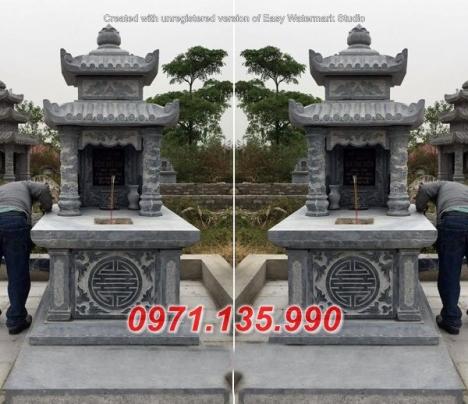 Mẫu mộ đá đẹp hà nôi + lăng mộ 2 mái bằng đá nguyên khối