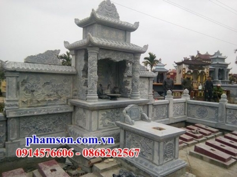 Mẫu mộ đơn giản xây bằng đá - mộ tam cấp đá