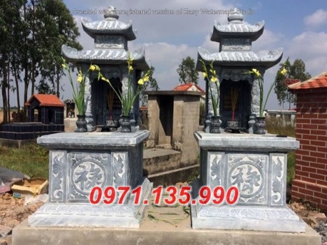 Mẫu mộ đá đẹp hà nôi + lăng mộ 2 mái bằng đá nguyên khối