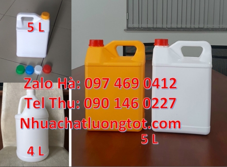 Can nhựa 1 lít vuông, can 1l vuông Can đựng hóa chất, Can 10l dẹp, Can nhựa 10 lít đựng dung môi, ca