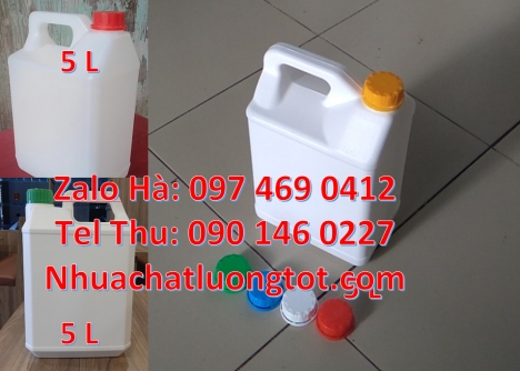 Can nhựa 1 lít vuông, can 1l vuông Can đựng hóa chất, Can 10l dẹp, Can nhựa 10 lít đựng dung môi, ca