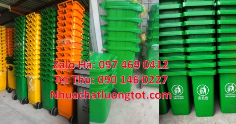 Thùng rác 120l có bánh xe, thùng rác, Thùng rác 120 lít Composite, thùng đựng rác 240 lít nắp hở,